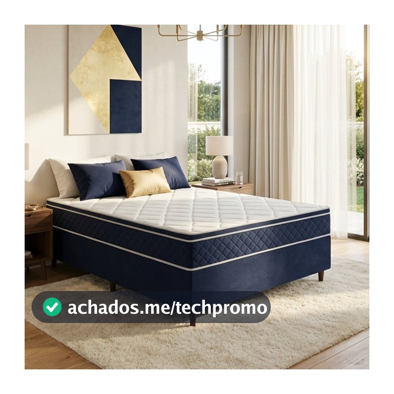 Colchão Casal D33 Magnus + Base 138x188x60 Bom Pastor