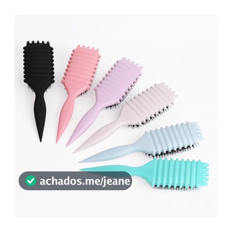 Escova finalizadora cabelos para cacheados ondulados com curvatura definição cachos fitagem.