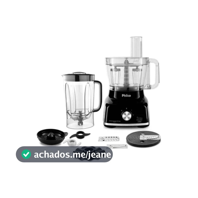 Multiprocessador/ Batedeira 1700W Pmp1600 Preto 9 Em 1 Philco