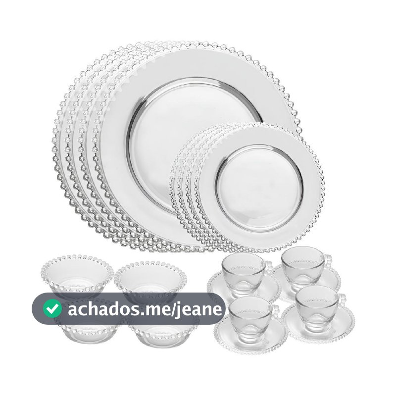 Conjunto 20 Peças De Cristal Para Jantar Wolf