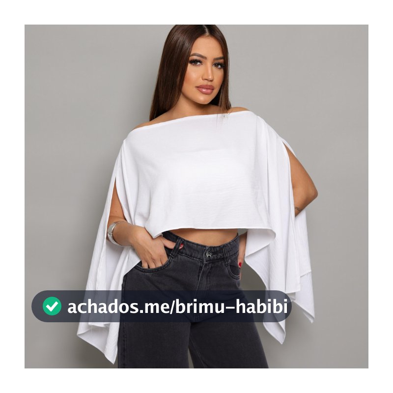 Blusa Bata Feminina Boho Chic com top faixa interno Multiformas Capa