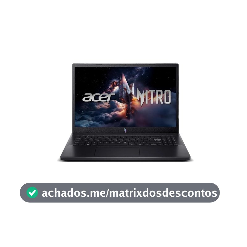 Notebook Gamer Acer Nitro V15 Core i5 512GB 8GB RTX4050 W11 Home 15.6" + Ubook Kit 50 Livros Grandes Vozes