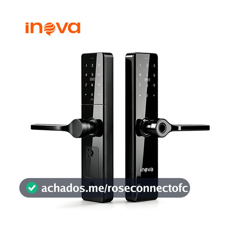 INOVA Fechadura Eletrônica Inteligente 6 em 1 Biometria, Senha Touch, Senha Temporária,Tuya App, Chave e Tag