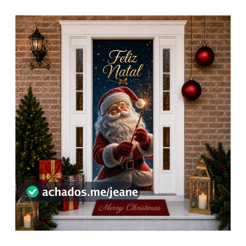Capa Porta Painel Mesa Feliz Natal Papai Noel