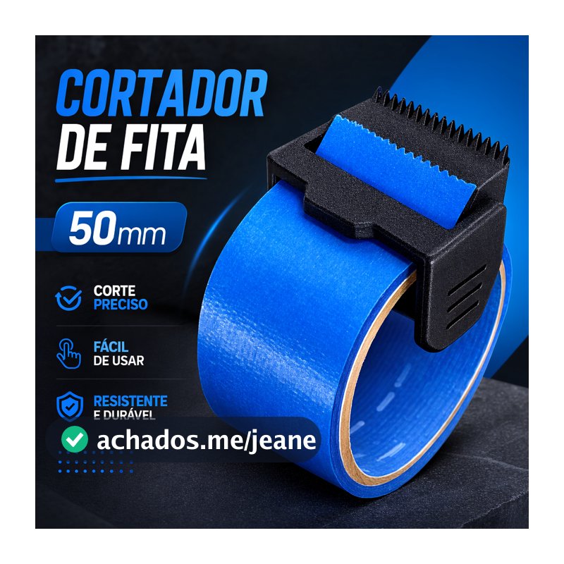 Cortador de Fita 50mm para Fita Adesiva | Dispenser Manual Portátil | Corte Fácil e Preciso