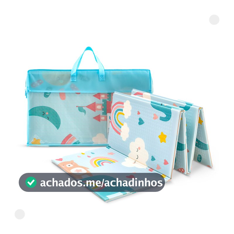 Tapete Dobrável Baby Arco Íris Dupla Face 18091 - Buba