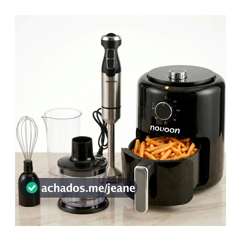 KIT AIR FRYER 2L E MIXER INOX COMPLETO