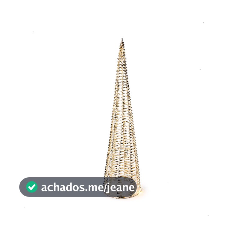 Árvore de natal decorativa 120cm com 720 led bivolt cor dourada luxo