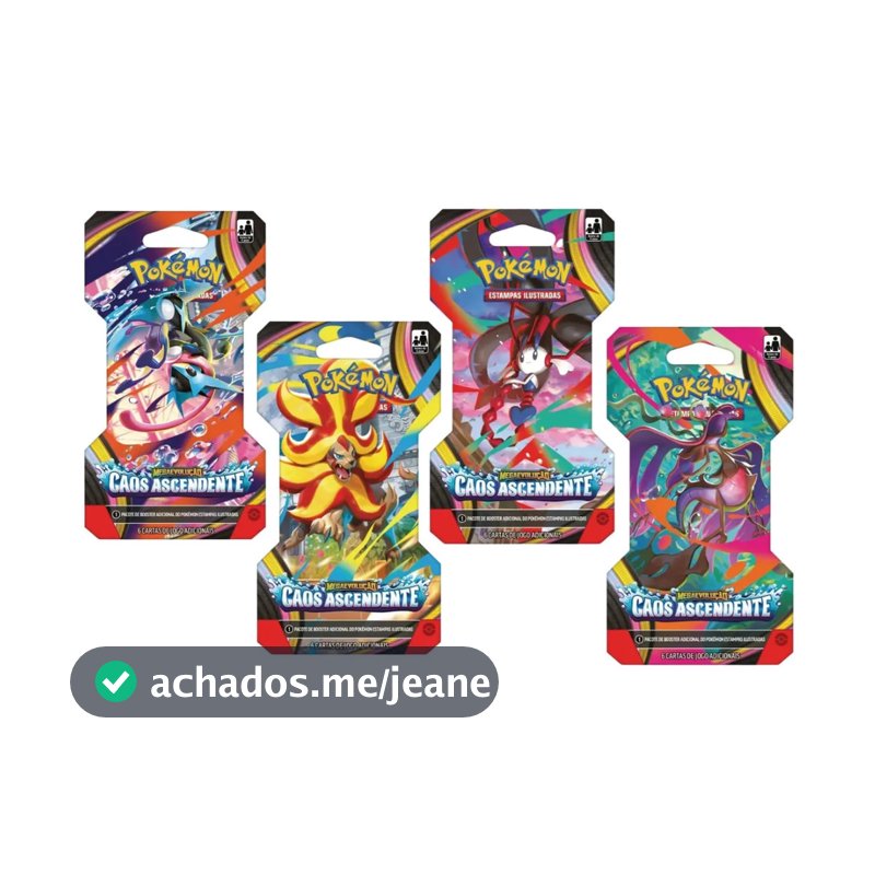 Pokémon  Cx/lacrada Blister Unitário Megaevolução -24unid Caos Ascendente- copag