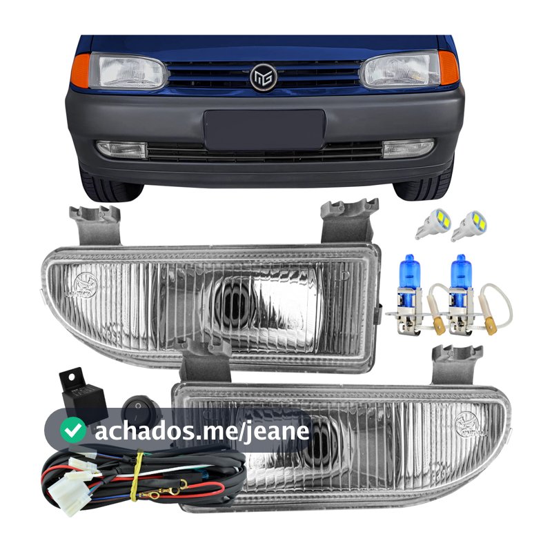 Kit Farol de Milha Vidro - Gol G2 bolinha, Parati, Saveiro - 1995 a 1999