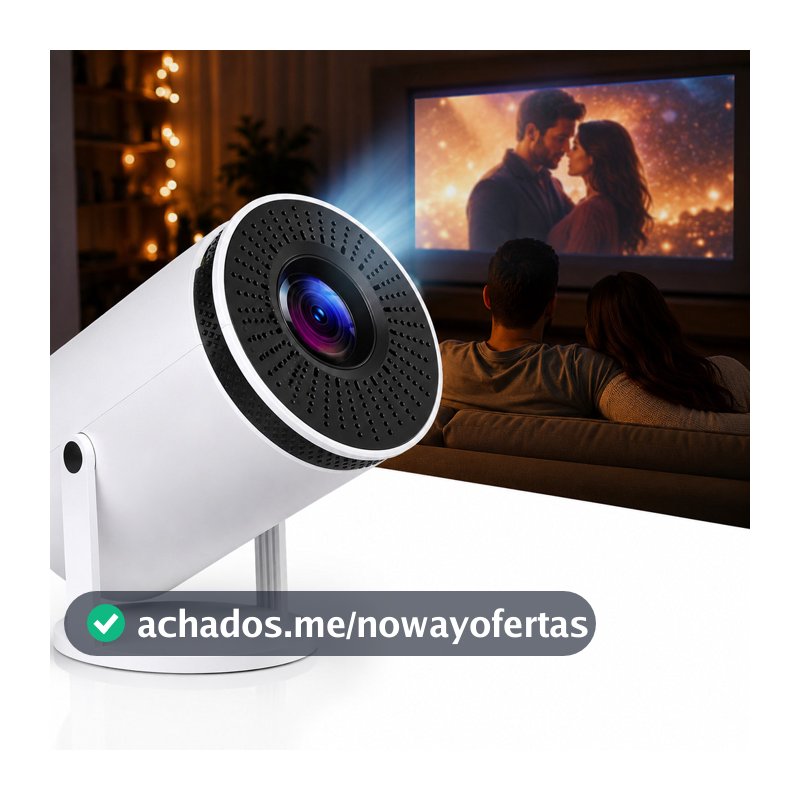 Projetor HD 4K 150" Suporte Tv Box Xbox PS Pc WiFi Bluetooth Cinema em Casa Android Celular