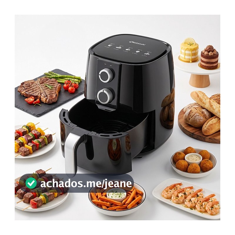 Fritadeira Eletrica Airfryer Sem Óleo 4.5L Antiaderente Preto