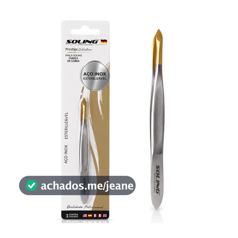 Pinça Cabeça De Cobra Soling Precisão Profissional Inox Design Sobrancelhas Premium