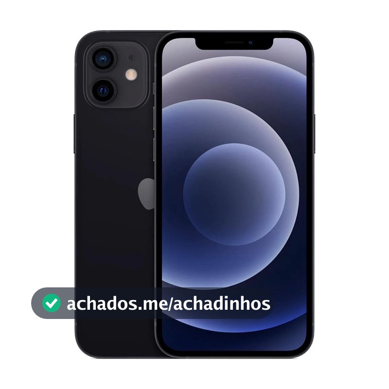 Usado: iPhone 12 128GB Preto Bom - bateria 70% - Trocafy - Apple