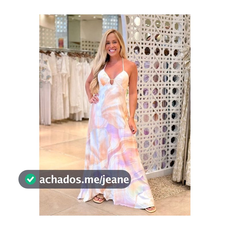FARM - Vestido Maxi Pérola - Novo com Tag