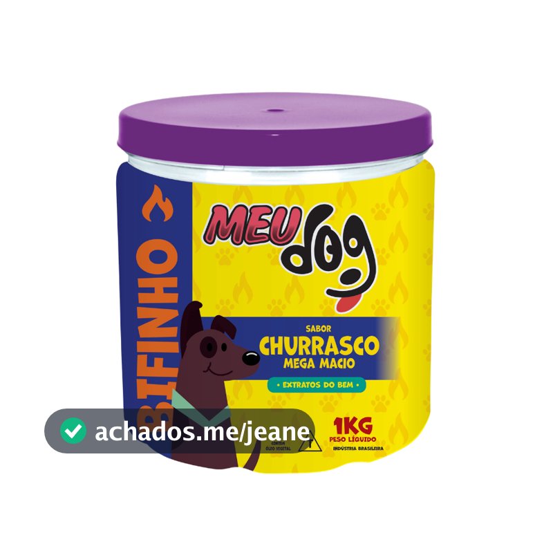 Bifinho Meu Dog sabor CHURRASCO 1kg Pote