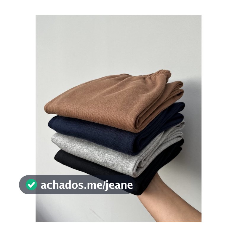 Kit 4 Calças Moletom Infantil Peluciada com Punho Elástico 60% Algodão Tamanhos 02 ao 18 Unissex