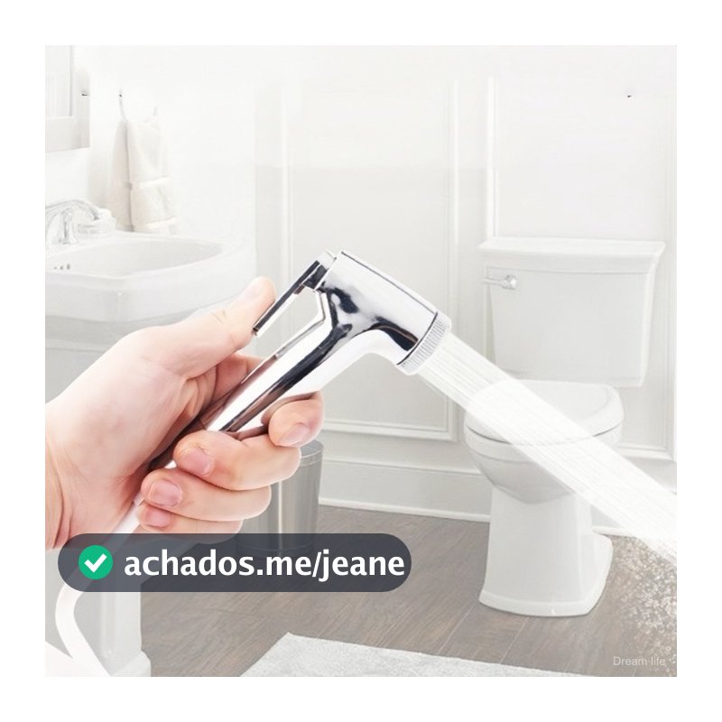 1 Kit Ducha HigiêNica Para Banheiro Completa Luxo Metal Inox NúCleo Da VáLvula De Cobre 1,2m Chuveirinho Promoção