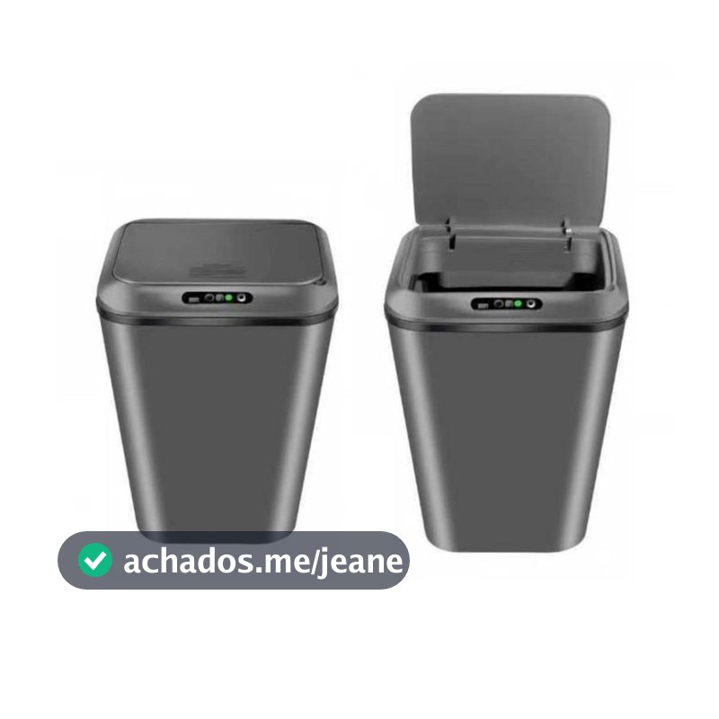 Lixeira com Sensor Automático Abre Fácil em Toque Cesto Lixo Casa 16 Litros