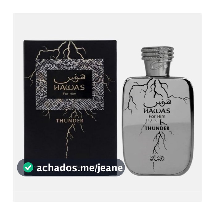 Perfume Árabe Masculino Rasasi Hawas For Him Thunder 100ml EDP Original Importado Lacrado