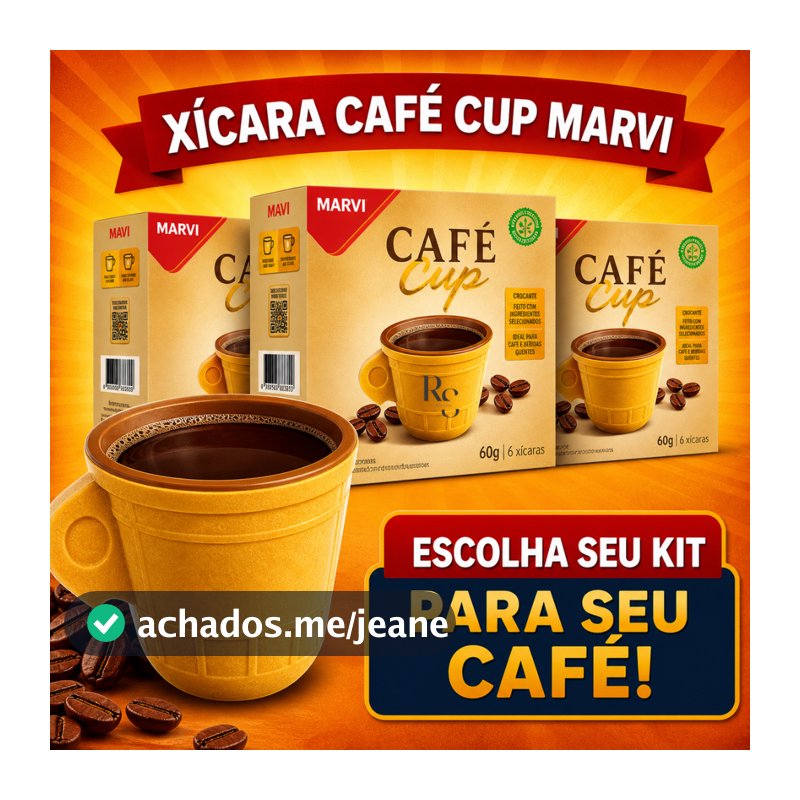 Xicara Casquinha com Chocolate Café Cup Comestível Marvi