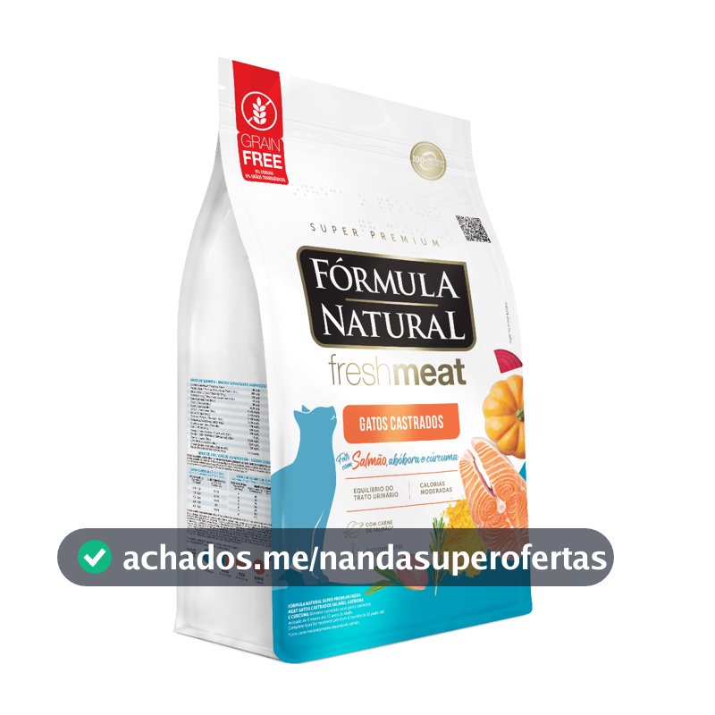 Ração Formula Natural Fresh Meat Gato Castrado Salmão - 10,1kg