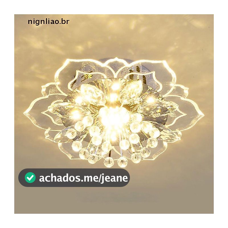 nignliao 20cm 9W Luminária De Teto Moderna De Cristal LED Lustre Pingente