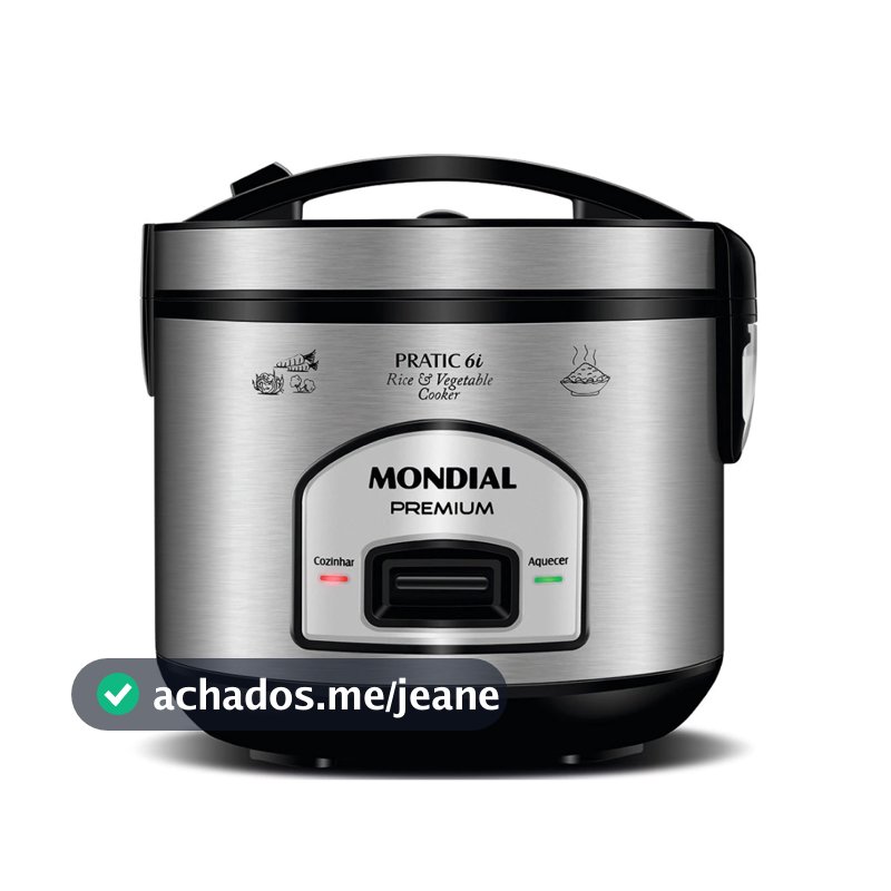 Panela Elétrica de Arroz PE-43 500W com Capacidade de 6 Xícaras Mondial