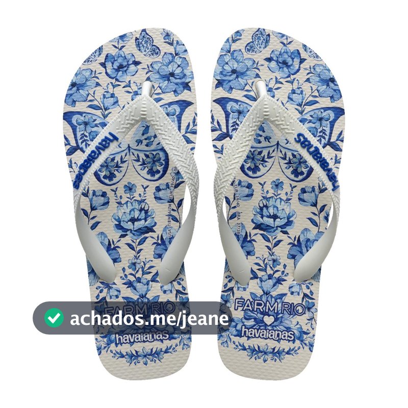 Chinelo Havaianas Farm Jardim de Porcelana
