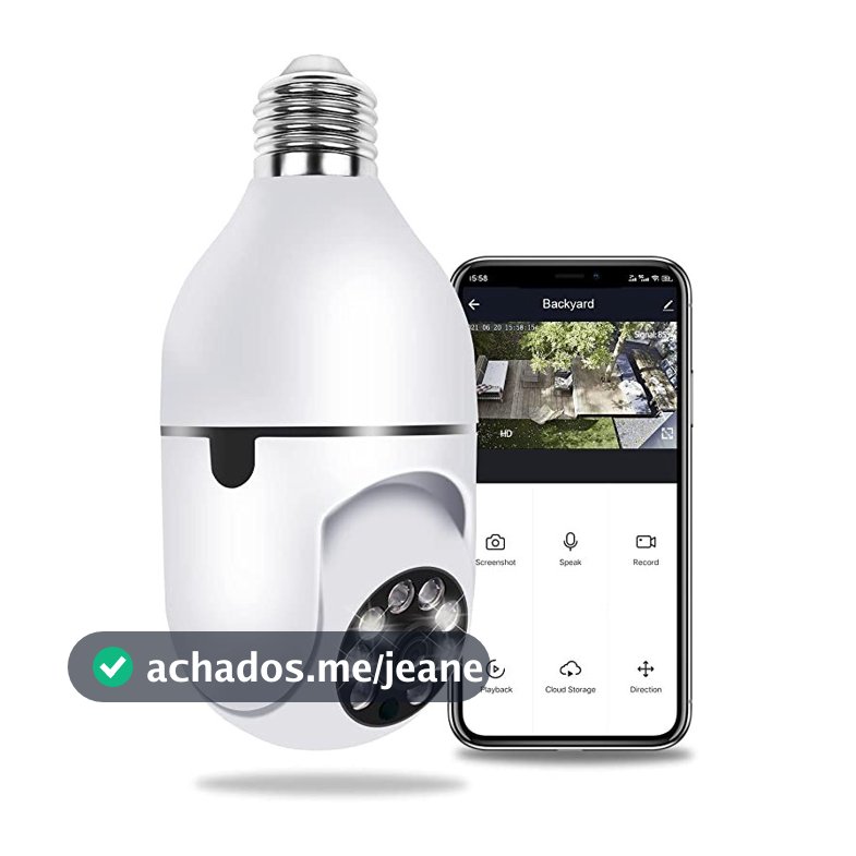 Câmera Segurança Prova D'água Infravermelho Lâmpada Externa 360 Sem Fio Wifi 2.4G G4