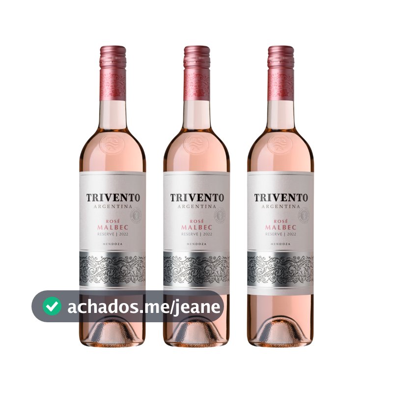 Vinho Argentino Trivento Rosé Malbec 750ml - 3 Unidades