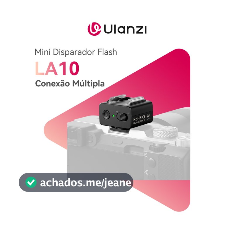 ULANZI LA10 Disparador Flash Sem Fio 2.4GHz Mini Transceptor Universal para Câmera Canon Nikon Sony