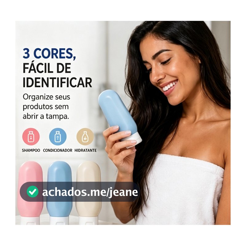 Kit frascos de viagem coloridos tampa flip, material PE espesso vedação anti vazamento