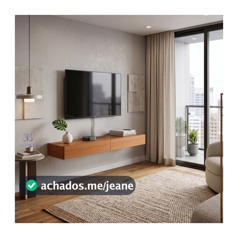 Rack Linea Suspenso para Painel ou Tv com 2 Portas Basculantes 110cm Várias Cores