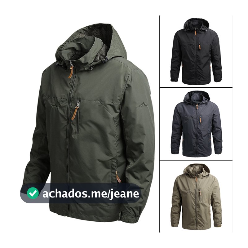Jaqueta Com Capuz Casaco Corta-Vento Quente À Prova D'água Para Homens Caminhadas Pesca Outerwear Jaquetas Moda Pure Col