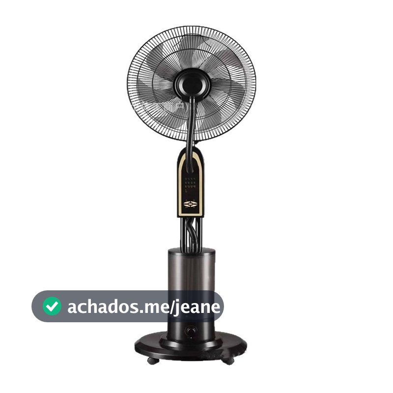 Ventilador ajustável multivelocidade com umidificador de ar condicionado com rodas