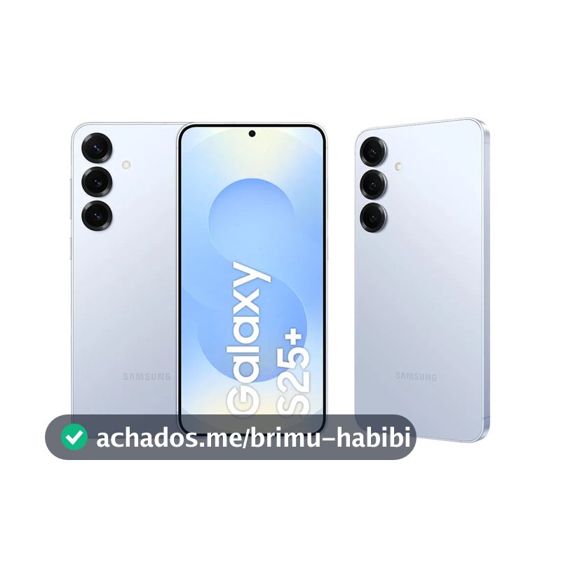 Celular Samsung Galaxy S25+ 5G, 256GB, 12GB RAM, Câmera Tripla de 50+12+10, Tela Grande de 6.7"