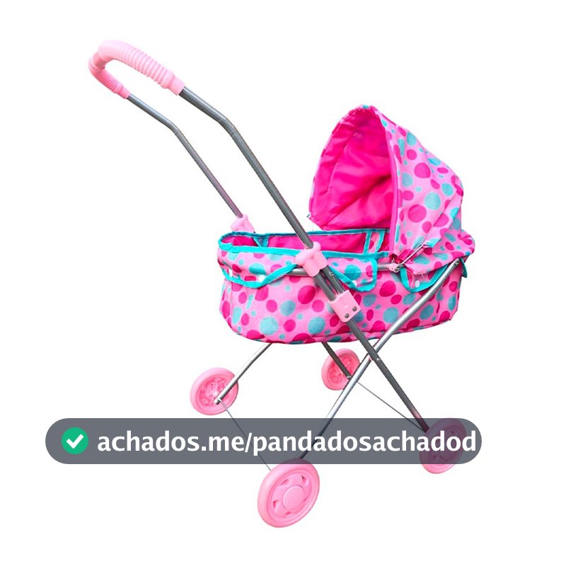Carrinho De Bonecas Bebê Reborn Passeio Divertido Berço Plus Meninas Rosa - Dm Toys