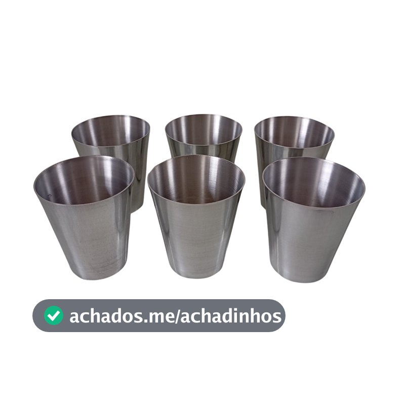 Kit 6 Copo De Alumínio 500ml