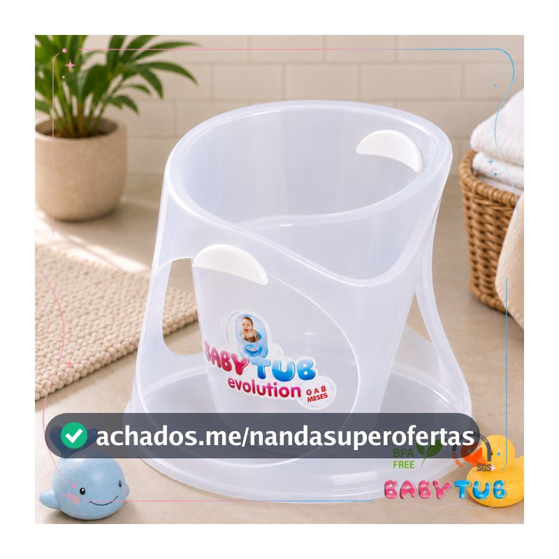 Banheira Ergonômica Bebê Babytub 0 a 8 Meses Banho Infantil Recém Nascido Confortável Segura Prática