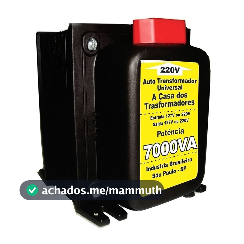 Auto transformador 7000 VA Tomadas - Bivolt 127/220v  E 220/127v Tomadas 20a