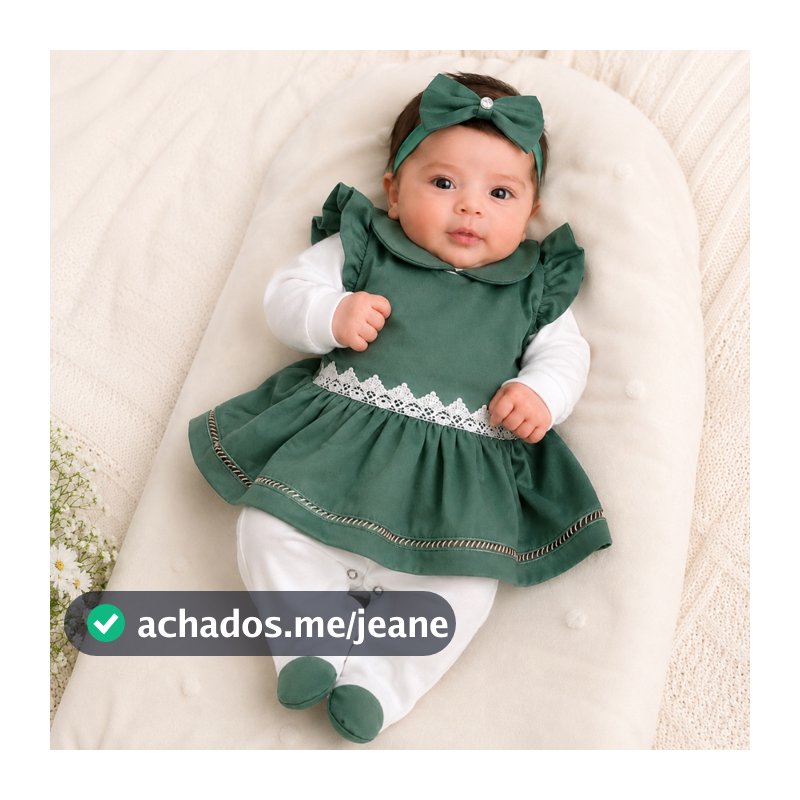 Saida Maternidade Bebê Menina Lavínia 05 peças Roupas de Bebê