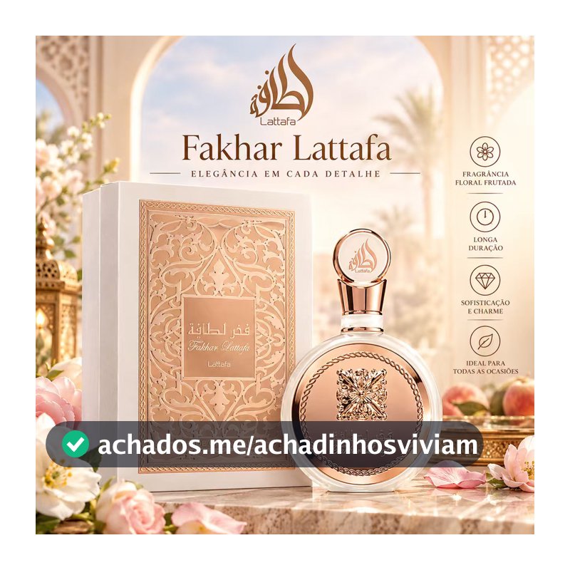 Fakhar Rose EDP 100ml Perfume Feminino Original Árabe Longa Duração