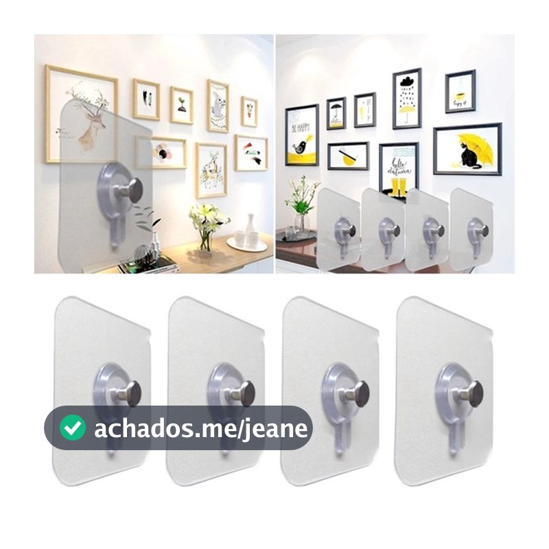 Kit 20 Forte Adesivo Sem Costura Pegajoso Gancho De Parede Prego Rack De Montagem Parafuso Da Haste