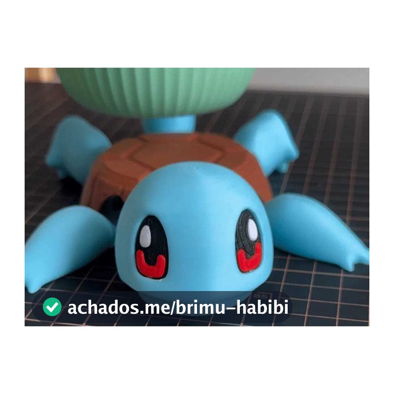 Squirtle Pokemon porta copo decoração action figure impressao 3D
