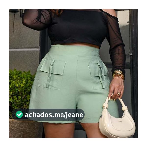 Shorts Bermuda Alfaiataria Plus Size 48 ao 52 Feminino Social Cargo