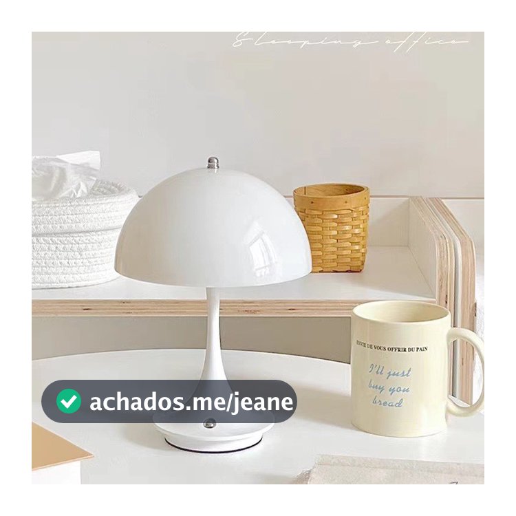 Luminária de Mesa Nórdica Criativa Dinamarquesa, Luz de Ambiente para Quarto e Cabeceira, Recarregável, Portátil, Vintag
