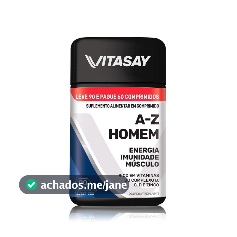 Multivitamínico A-Z Homem Vitasay 90 Comprimidos