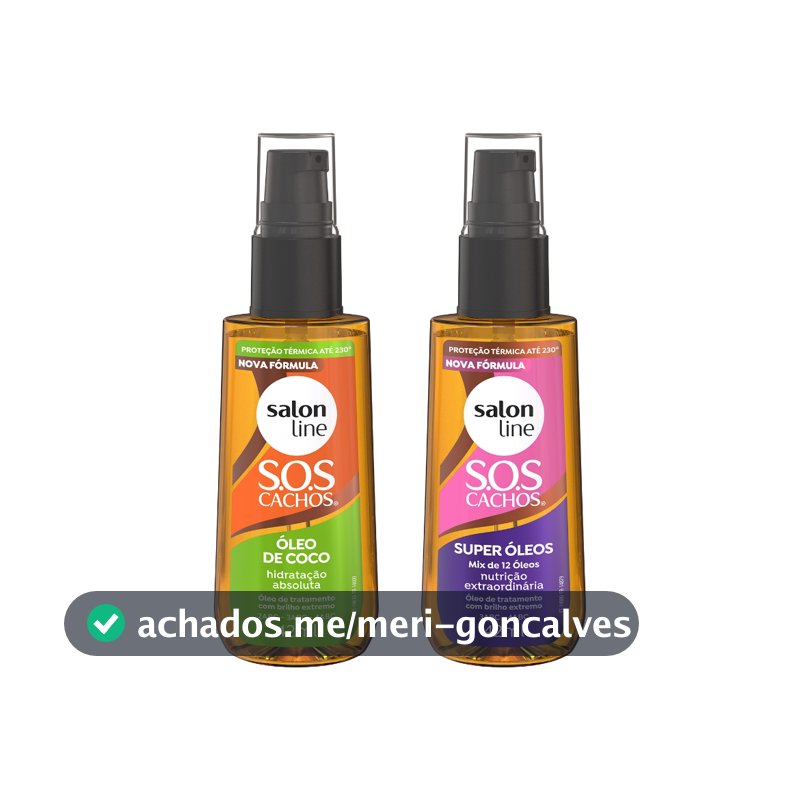 Kit SOS Cachos com Super Óleos e Óleo de Coco