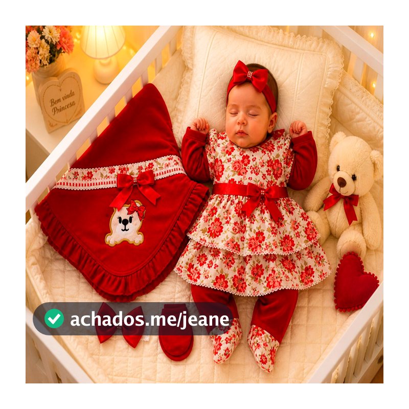 Saida Maternidade menina bebê 5 peças